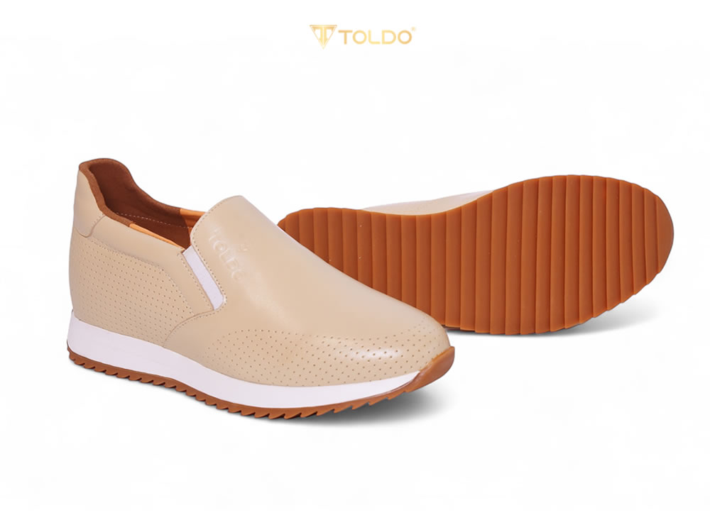 Giày cao 8cm màu be nhập khẩu 12